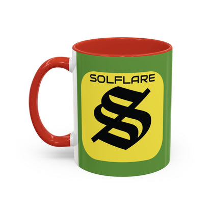 SolflareLogo Green Accent Mug by cypherpunkgear.com – cypherpunkgear.com | Cypherpunk Merch