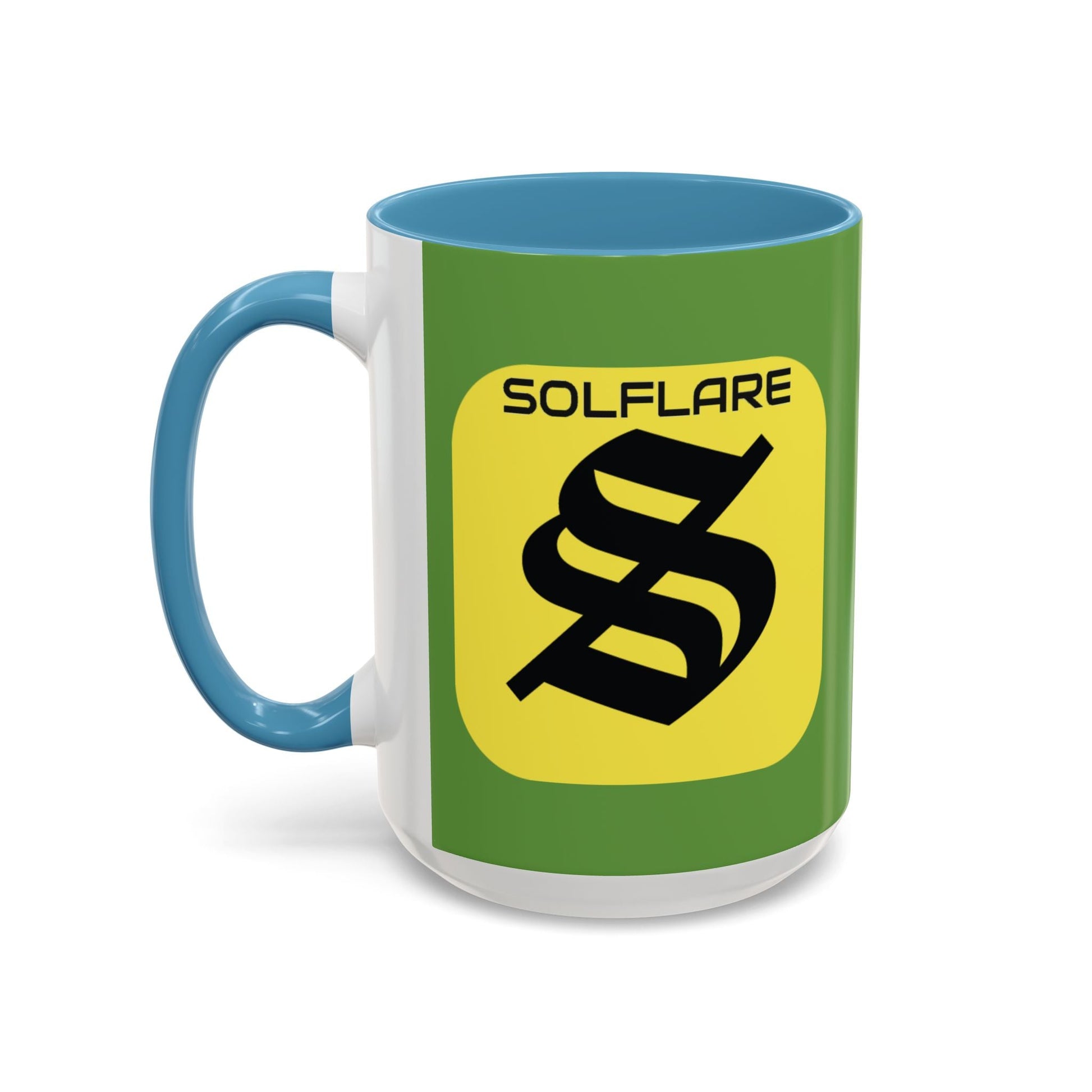 SolflareLogo Green Accent Mug by cypherpunkgear.com – cypherpunkgear.com | Cypherpunk Merch