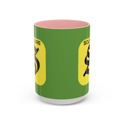 SolflareLogo Green Accent Mug by cypherpunkgear.com – cypherpunkgear.com | Cypherpunk Merch