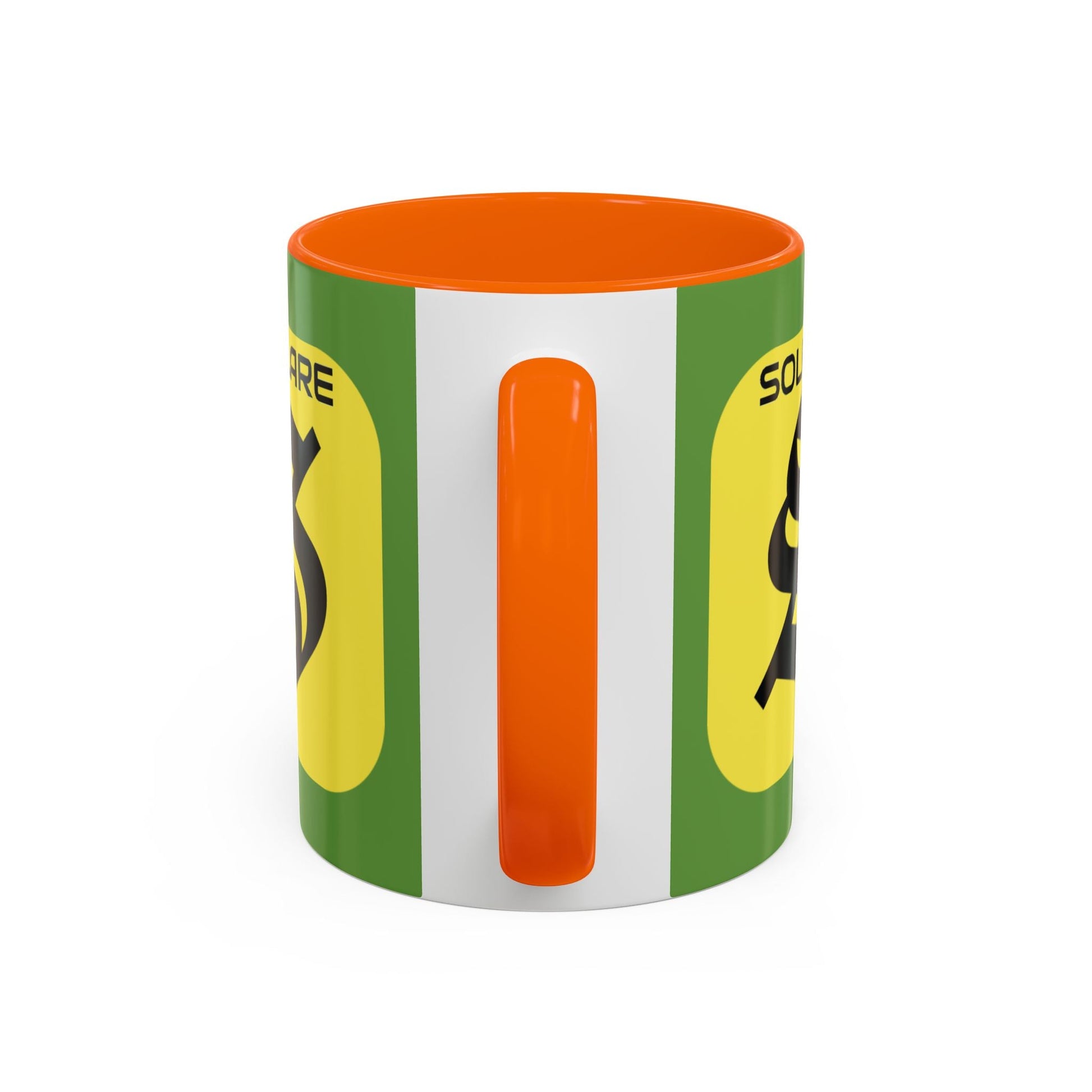 SolflareLogo Green Accent Mug by cypherpunkgear.com – cypherpunkgear.com | Cypherpunk Merch