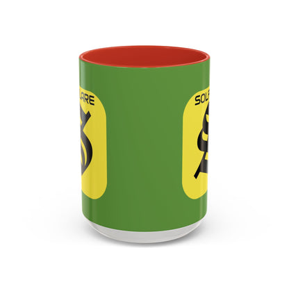 SolflareLogo Green Accent Mug by cypherpunkgear.com – cypherpunkgear.com | Cypherpunk Merch