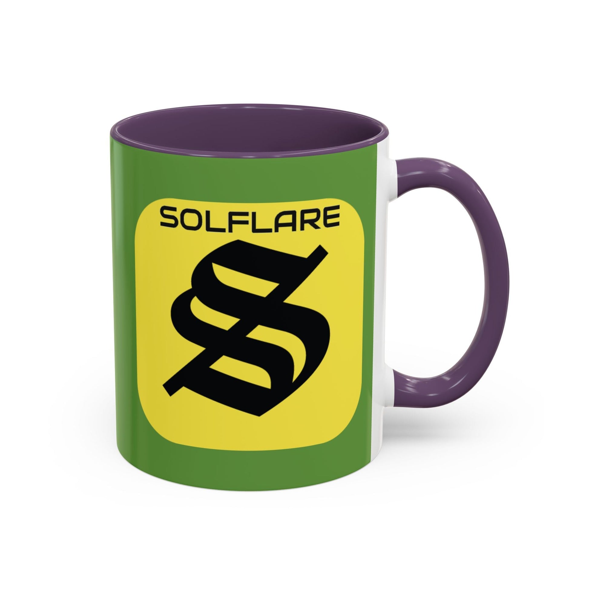 SolflareLogo Green Accent Mug by cypherpunkgear.com – cypherpunkgear.com | Cypherpunk Merch