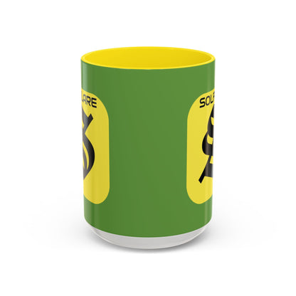 SolflareLogo Green Accent Mug by cypherpunkgear.com – cypherpunkgear.com | Cypherpunk Merch