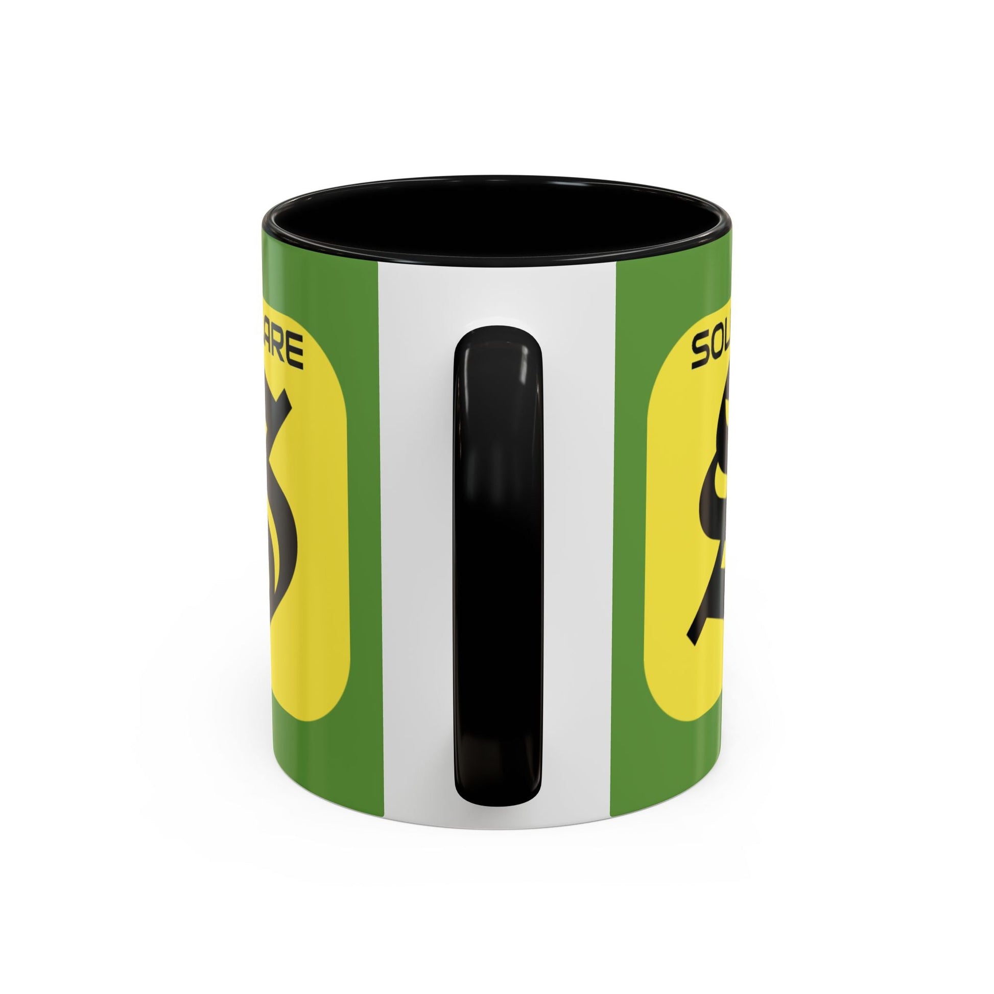 SolflareLogo Green Accent Mug by cypherpunkgear.com – cypherpunkgear.com | Cypherpunk Merch
