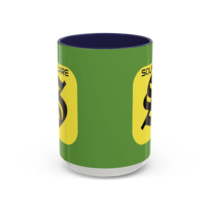 SolflareLogo Green Accent Mug by cypherpunkgear.com – cypherpunkgear.com | Cypherpunk Merch