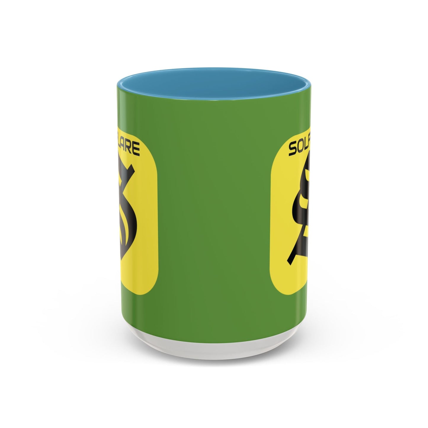 SolflareLogo Green Accent Mug by cypherpunkgear.com – cypherpunkgear.com | Cypherpunk Merch