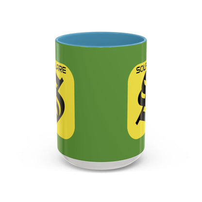 SolflareLogo Green Accent Mug by cypherpunkgear.com – cypherpunkgear.com | Cypherpunk Merch