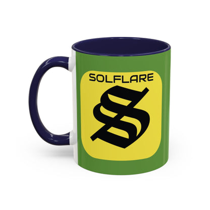 SolflareLogo Green Accent Mug by cypherpunkgear.com – cypherpunkgear.com | Cypherpunk Merch