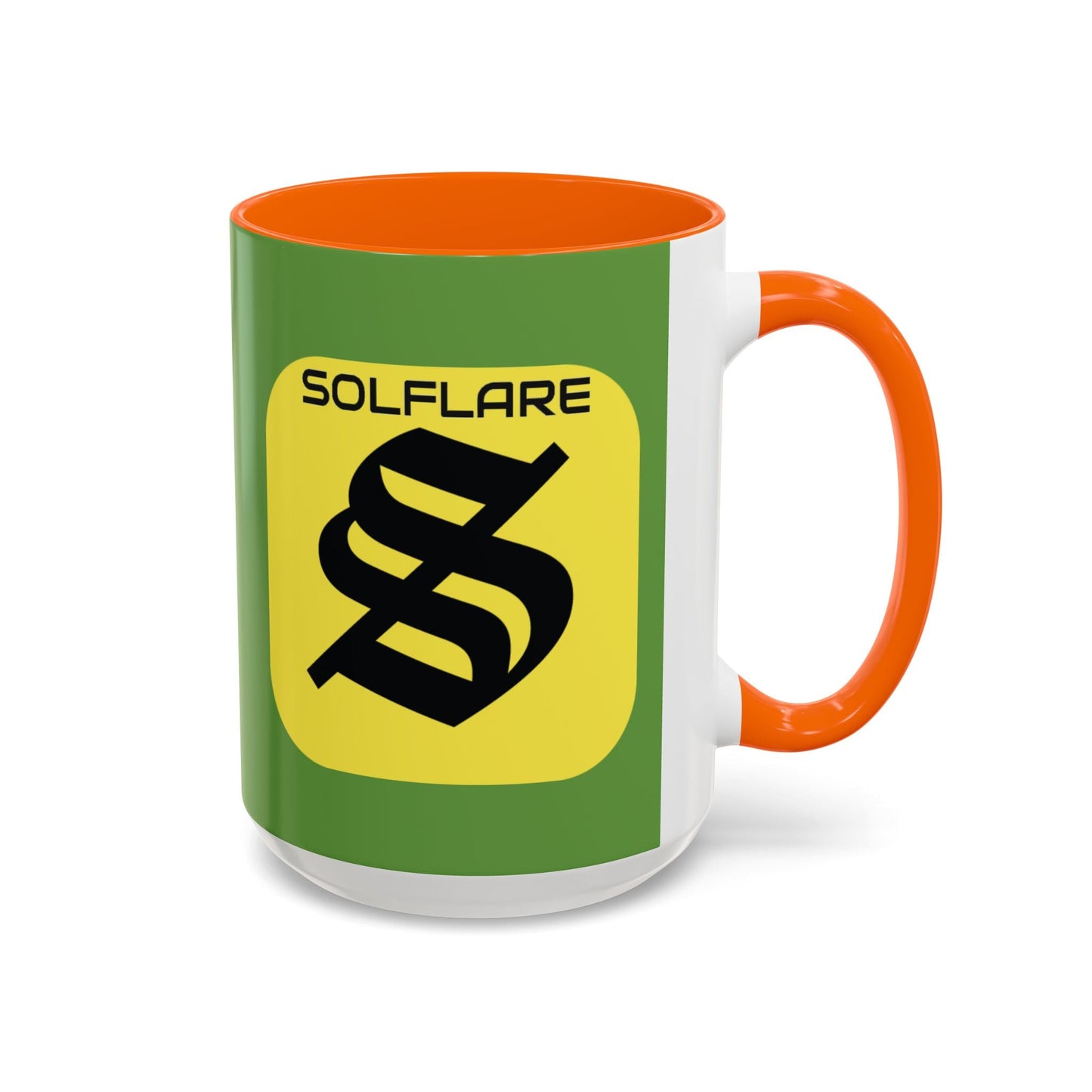 SolflareLogo Green Accent Mug by cypherpunkgear.com – cypherpunkgear.com | Cypherpunk Merch