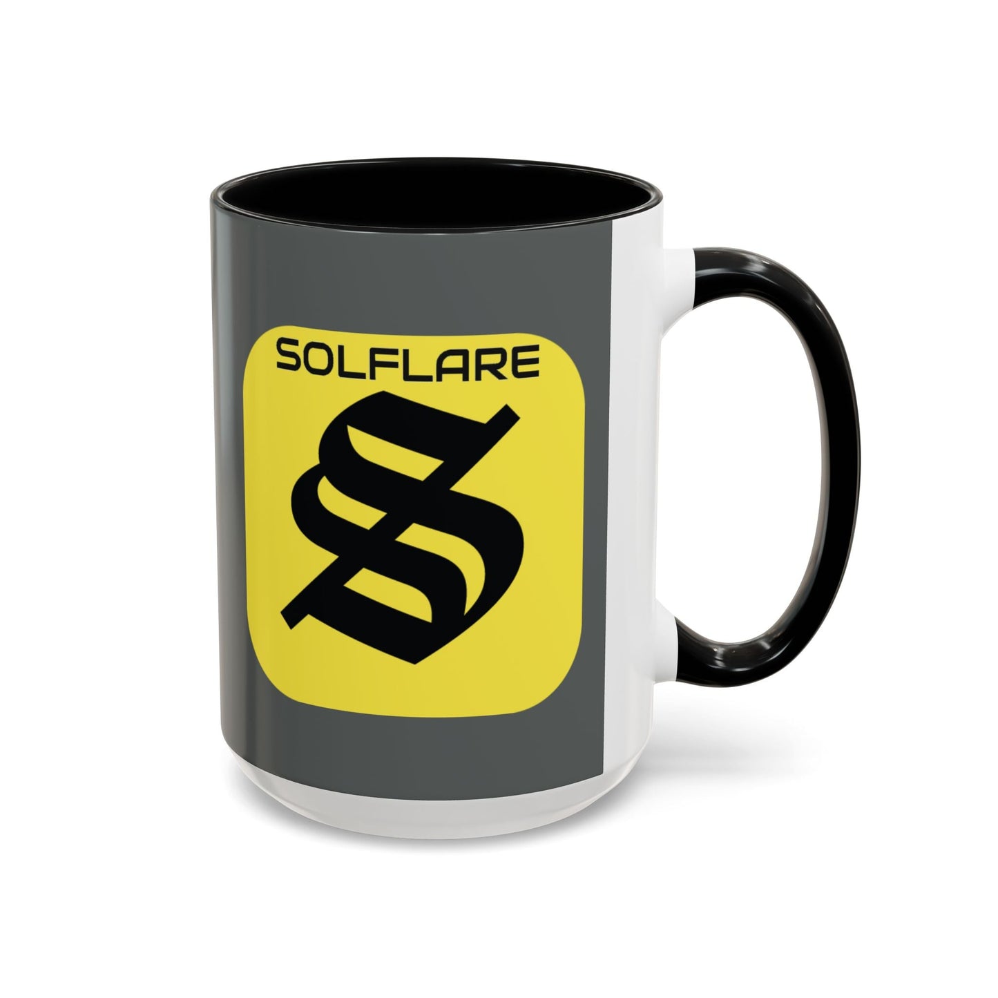 SolflareLogo Grey Accent Mug by cypherpunkgear.com – cypherpunkgear.com | Cypherpunk Merch