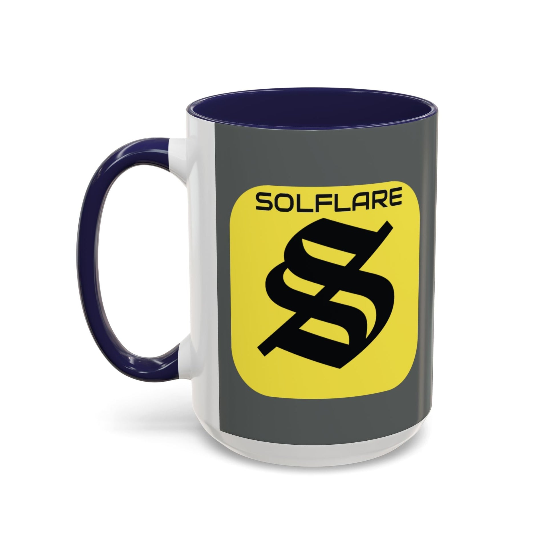 SolflareLogo Grey Accent Mug by cypherpunkgear.com – cypherpunkgear.com | Cypherpunk Merch