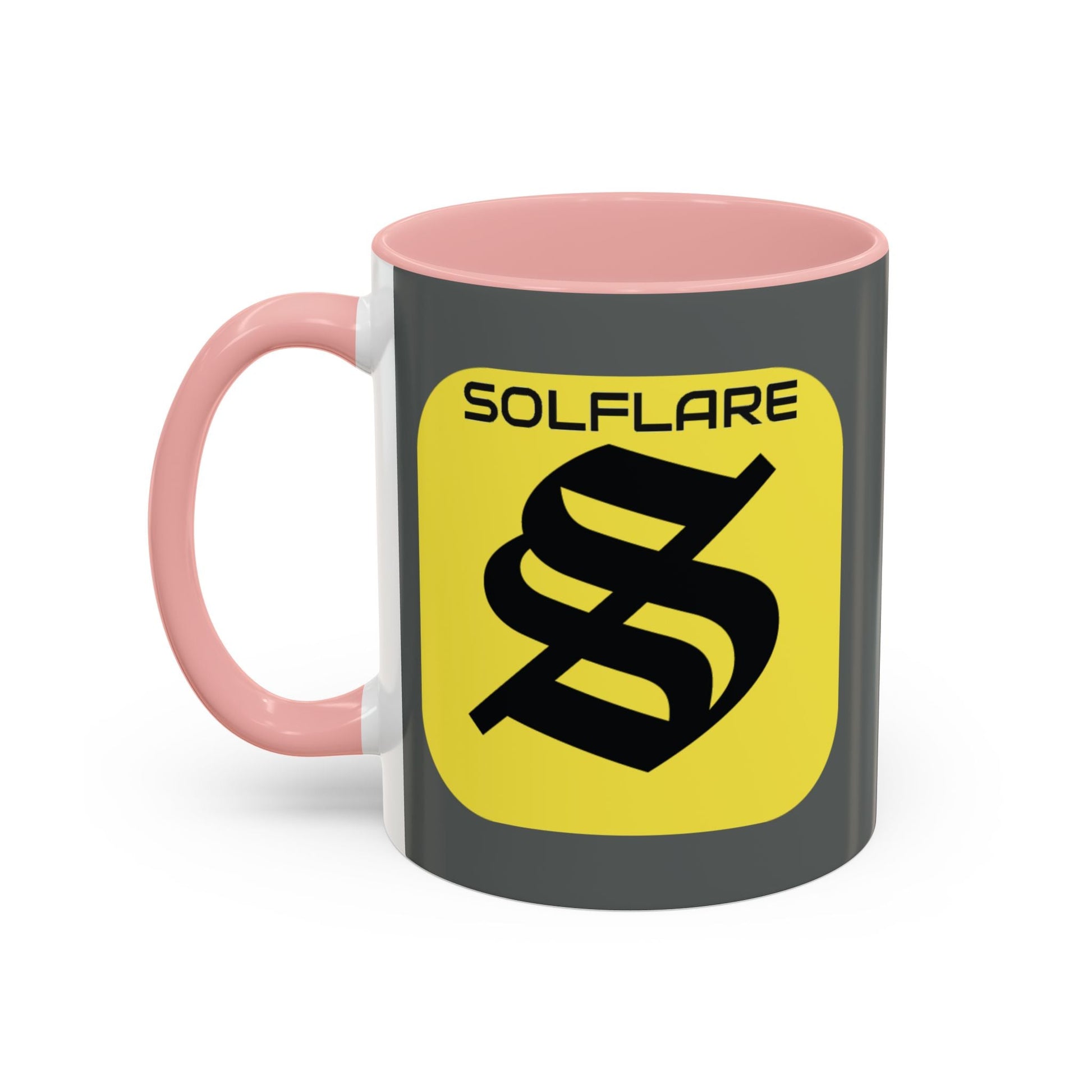 SolflareLogo Grey Accent Mug by cypherpunkgear.com – cypherpunkgear.com | Cypherpunk Merch