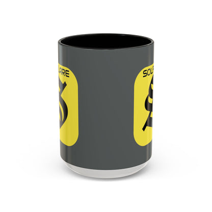 SolflareLogo Grey Accent Mug by cypherpunkgear.com – cypherpunkgear.com | Cypherpunk Merch