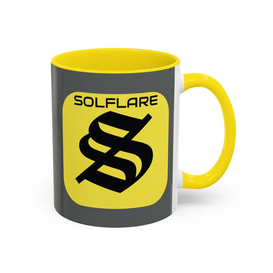 SolflareLogo Grey Accent Mug by cypherpunkgear.com – cypherpunkgear.com | Cypherpunk Merch