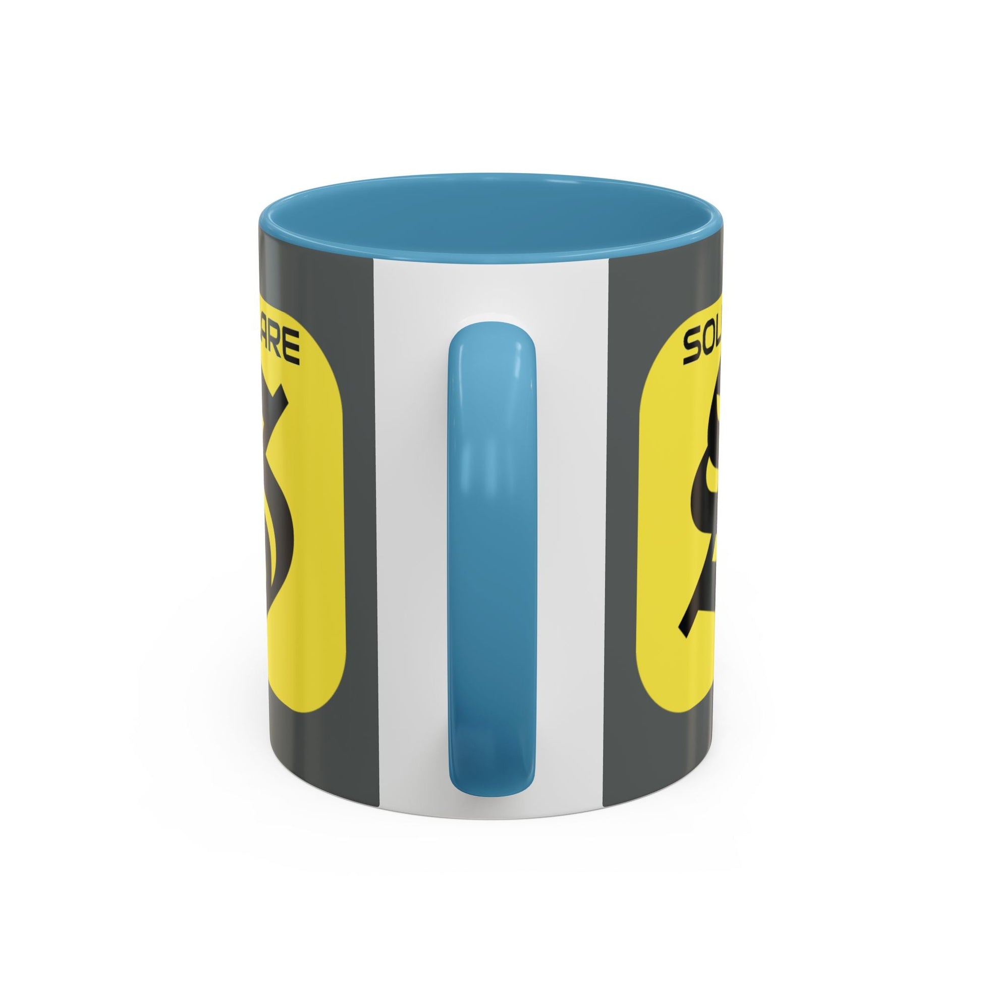 SolflareLogo Grey Accent Mug by cypherpunkgear.com – cypherpunkgear.com | Cypherpunk Merch