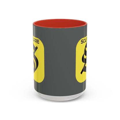 SolflareLogo Grey Accent Mug by cypherpunkgear.com – cypherpunkgear.com | Cypherpunk Merch