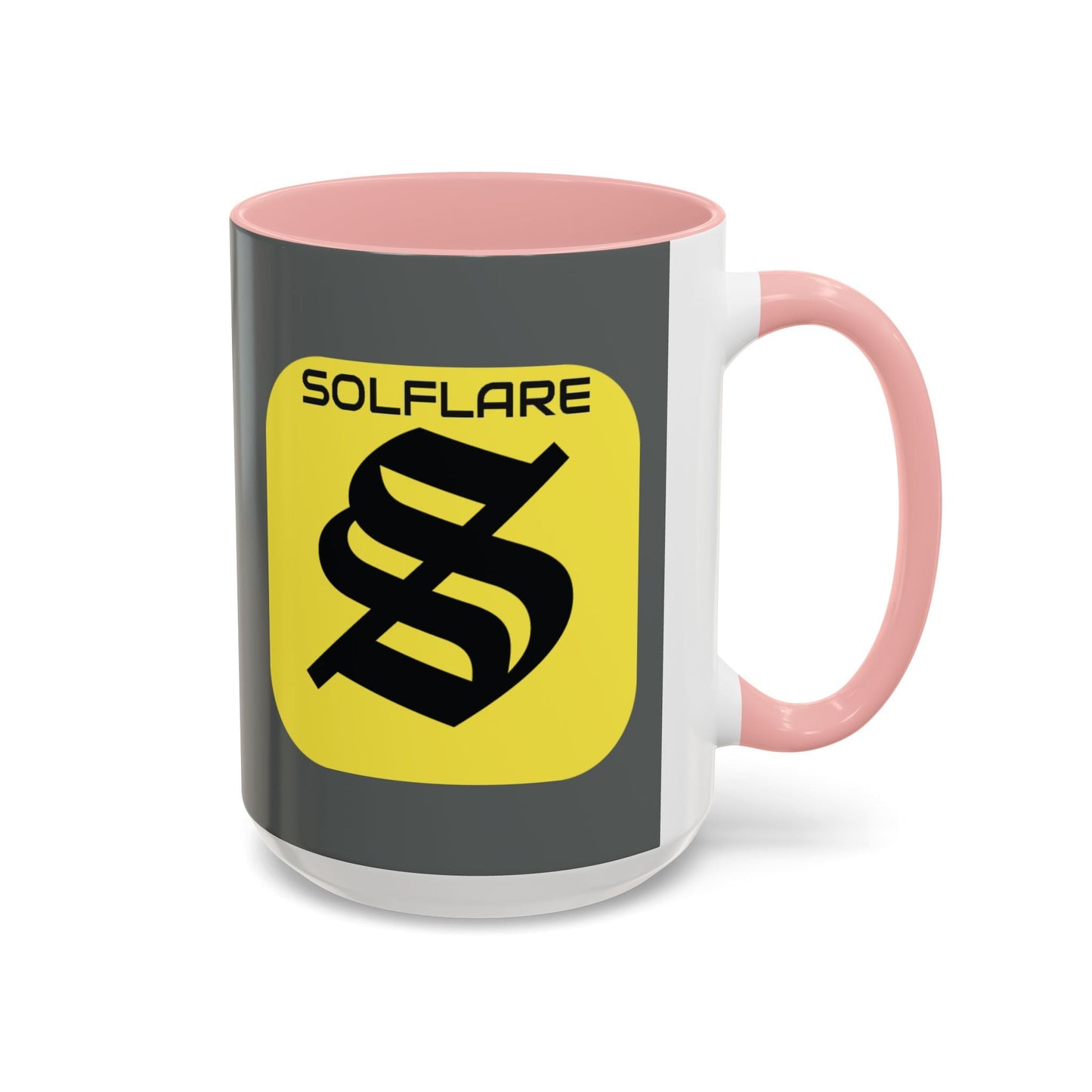 SolflareLogo Grey Accent Mug by cypherpunkgear.com – cypherpunkgear.com | Cypherpunk Merch