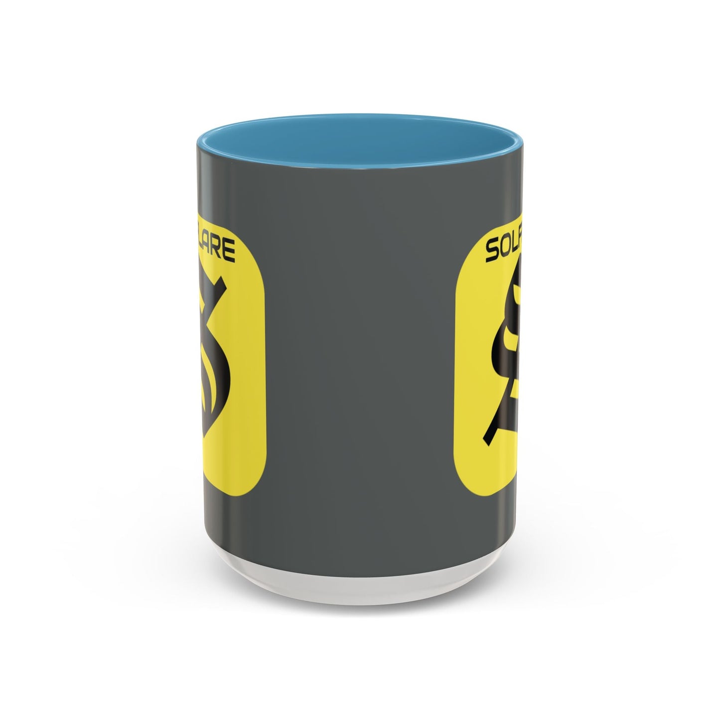 SolflareLogo Grey Accent Mug by cypherpunkgear.com – cypherpunkgear.com | Cypherpunk Merch