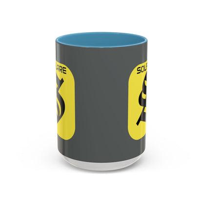 SolflareLogo Grey Accent Mug by cypherpunkgear.com – cypherpunkgear.com | Cypherpunk Merch