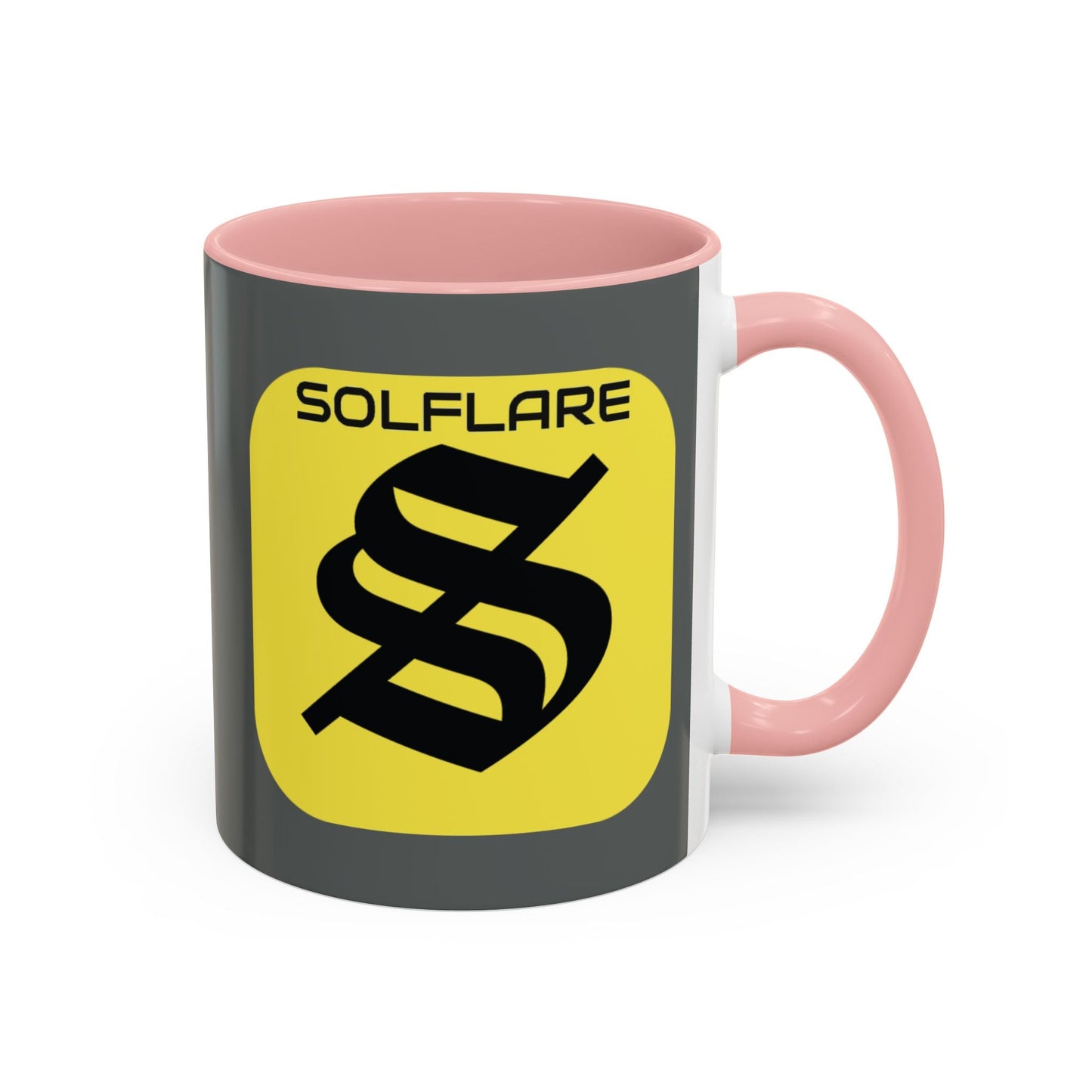 SolflareLogo Grey Accent Mug by cypherpunkgear.com – cypherpunkgear.com | Cypherpunk Merch