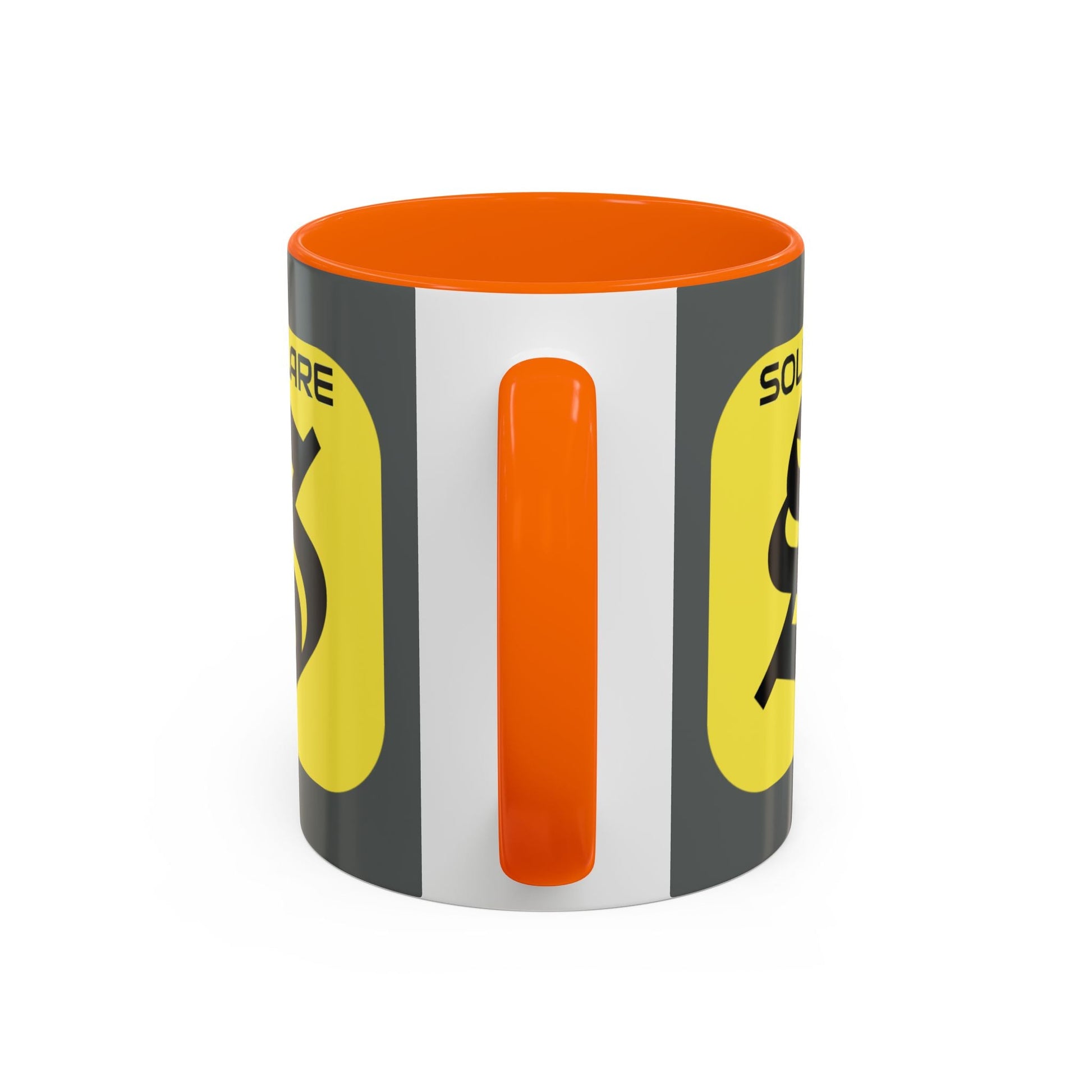 SolflareLogo Grey Accent Mug by cypherpunkgear.com – cypherpunkgear.com | Cypherpunk Merch