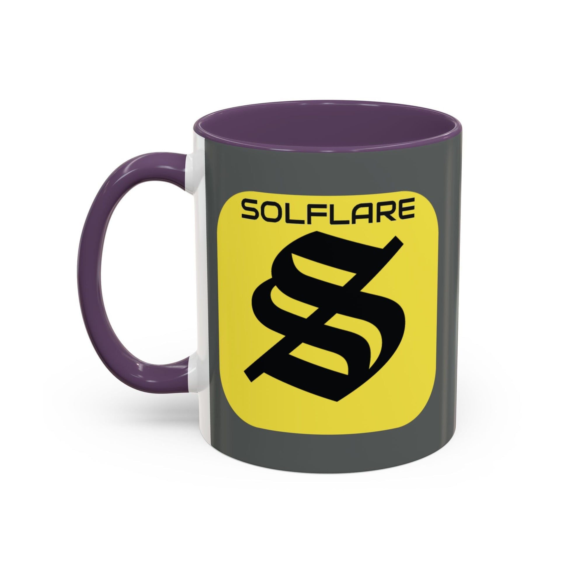 SolflareLogo Grey Accent Mug by cypherpunkgear.com – cypherpunkgear.com | Cypherpunk Merch