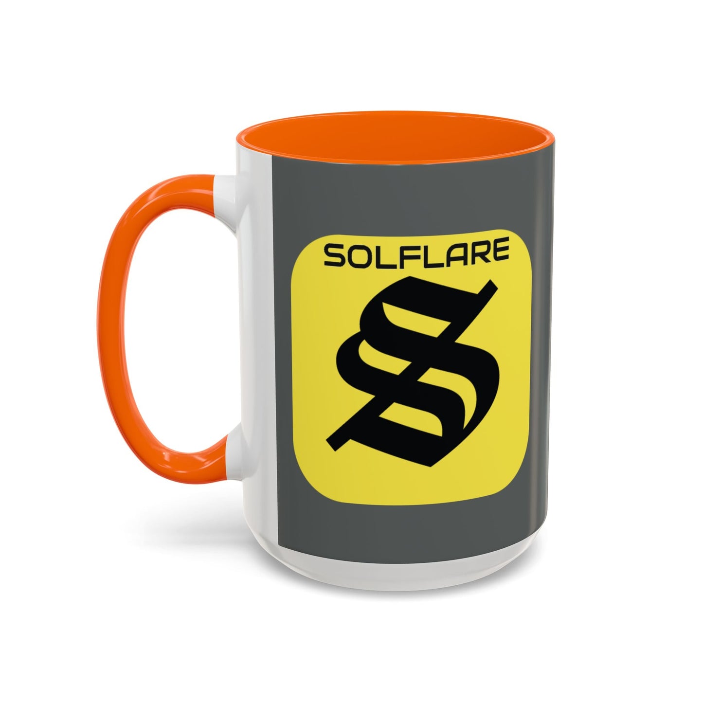 SolflareLogo Grey Accent Mug by cypherpunkgear.com – cypherpunkgear.com | Cypherpunk Merch