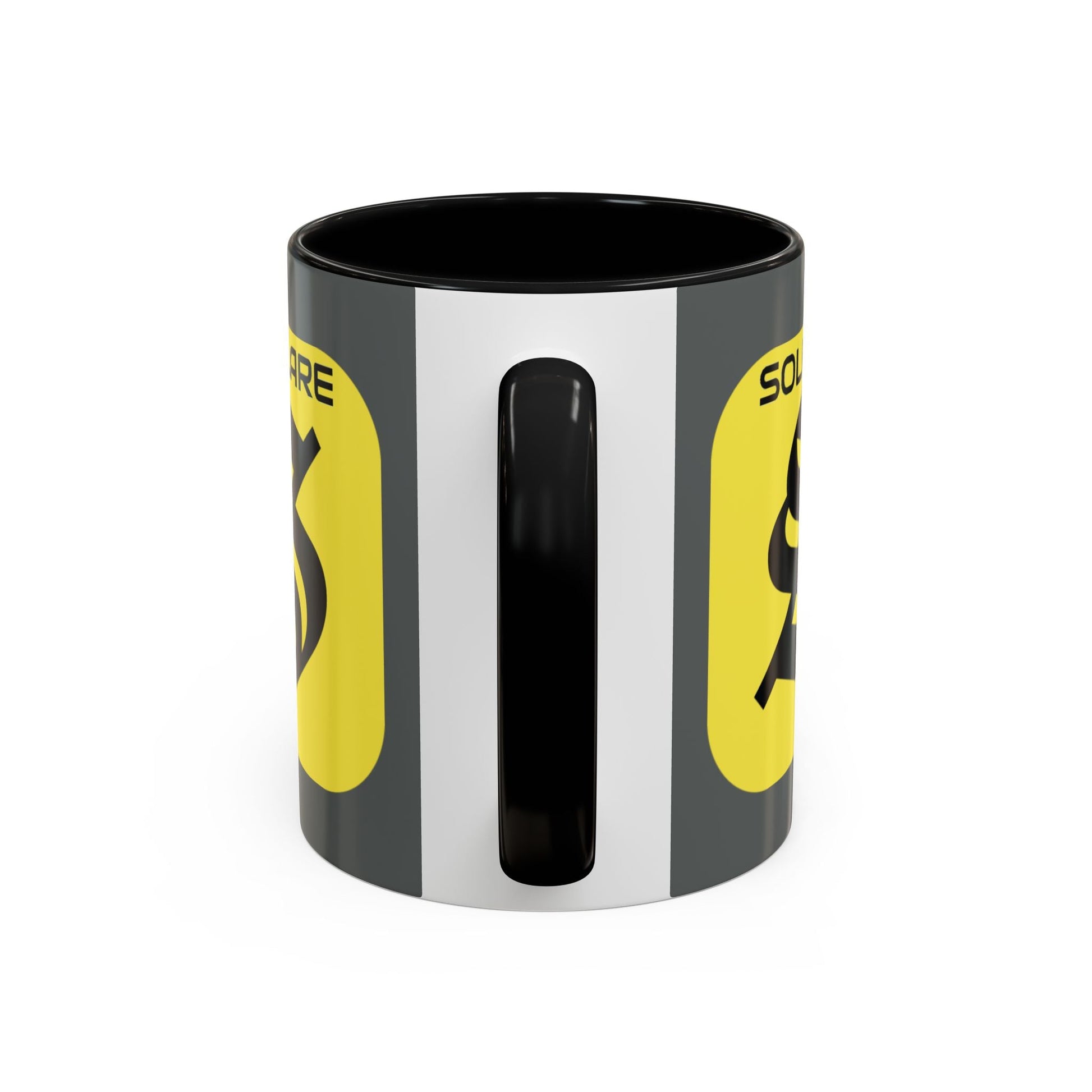 SolflareLogo Grey Accent Mug by cypherpunkgear.com – cypherpunkgear.com | Cypherpunk Merch