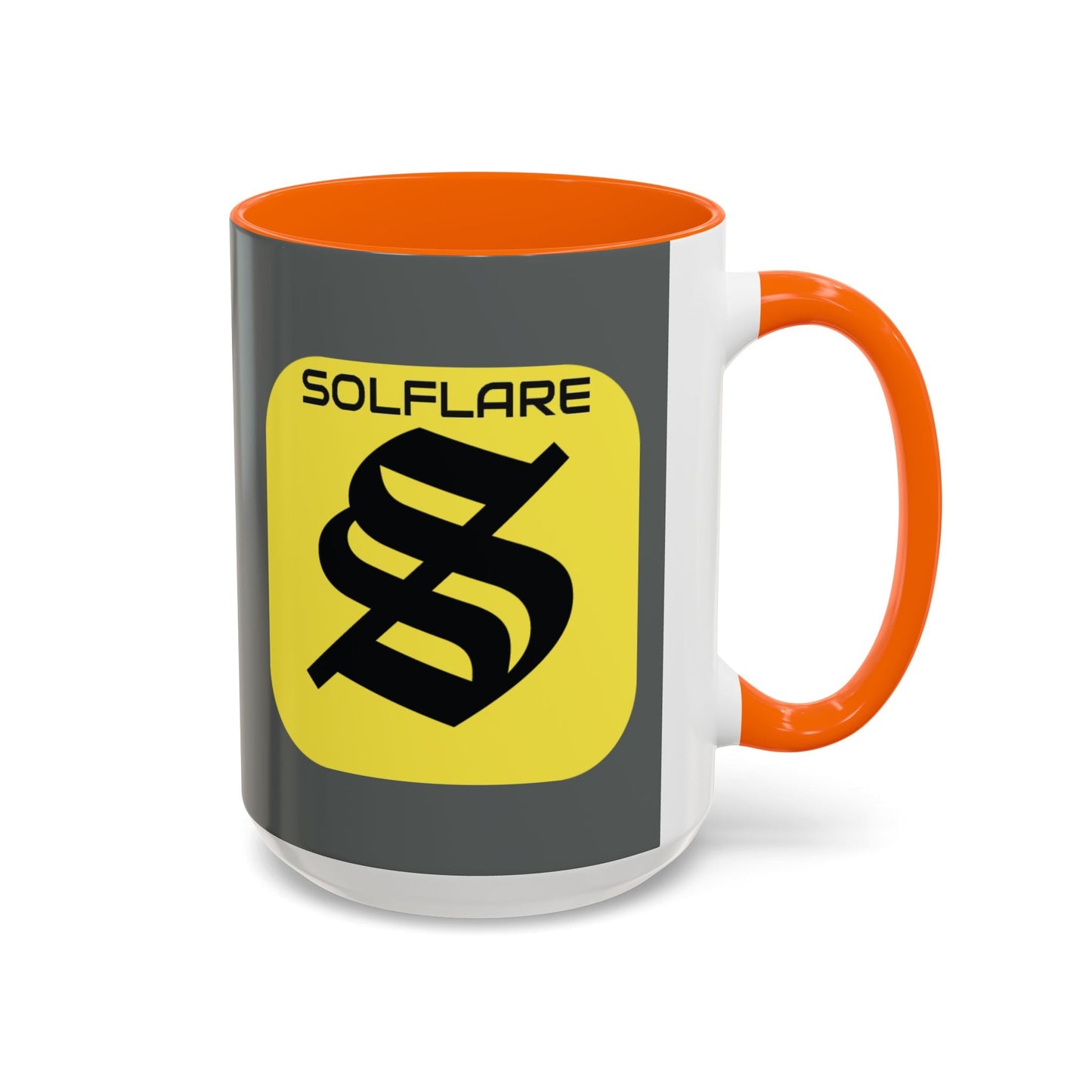 SolflareLogo Grey Accent Mug by cypherpunkgear.com – cypherpunkgear.com | Cypherpunk Merch