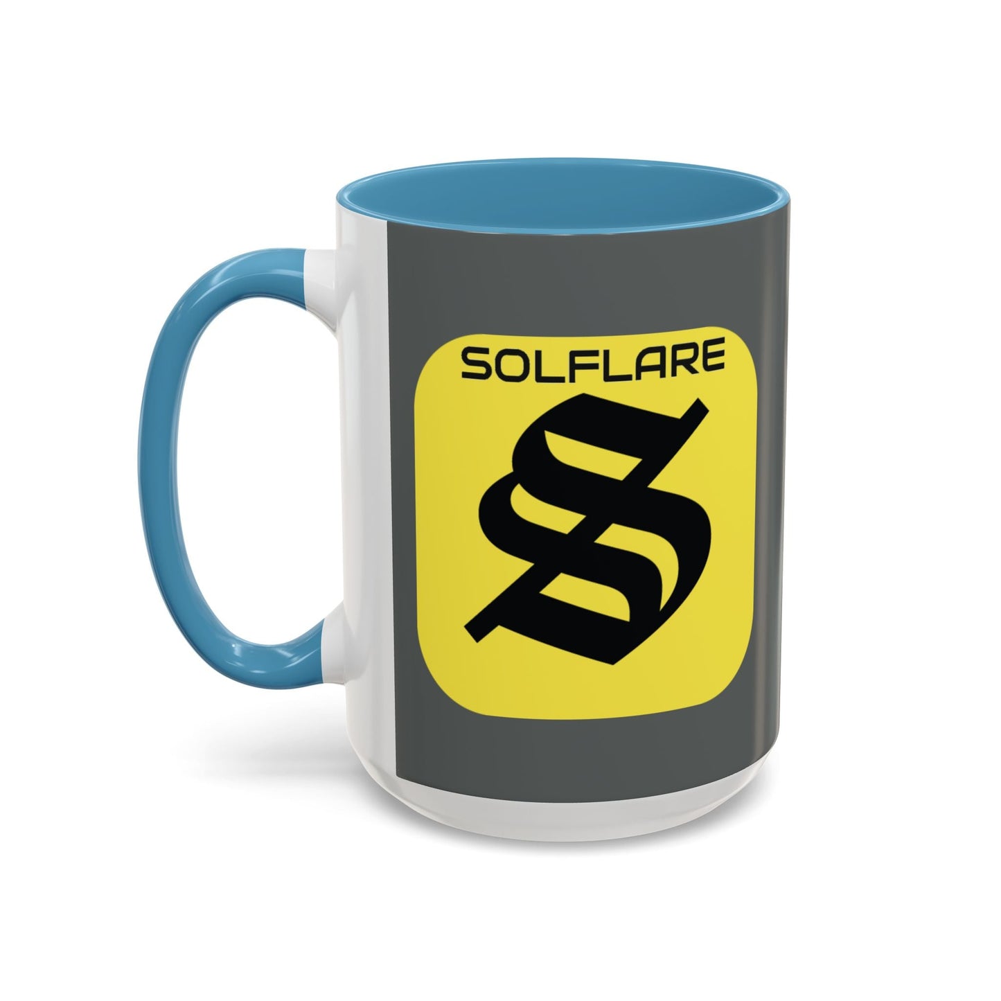 SolflareLogo Grey Accent Mug by cypherpunkgear.com – cypherpunkgear.com | Cypherpunk Merch
