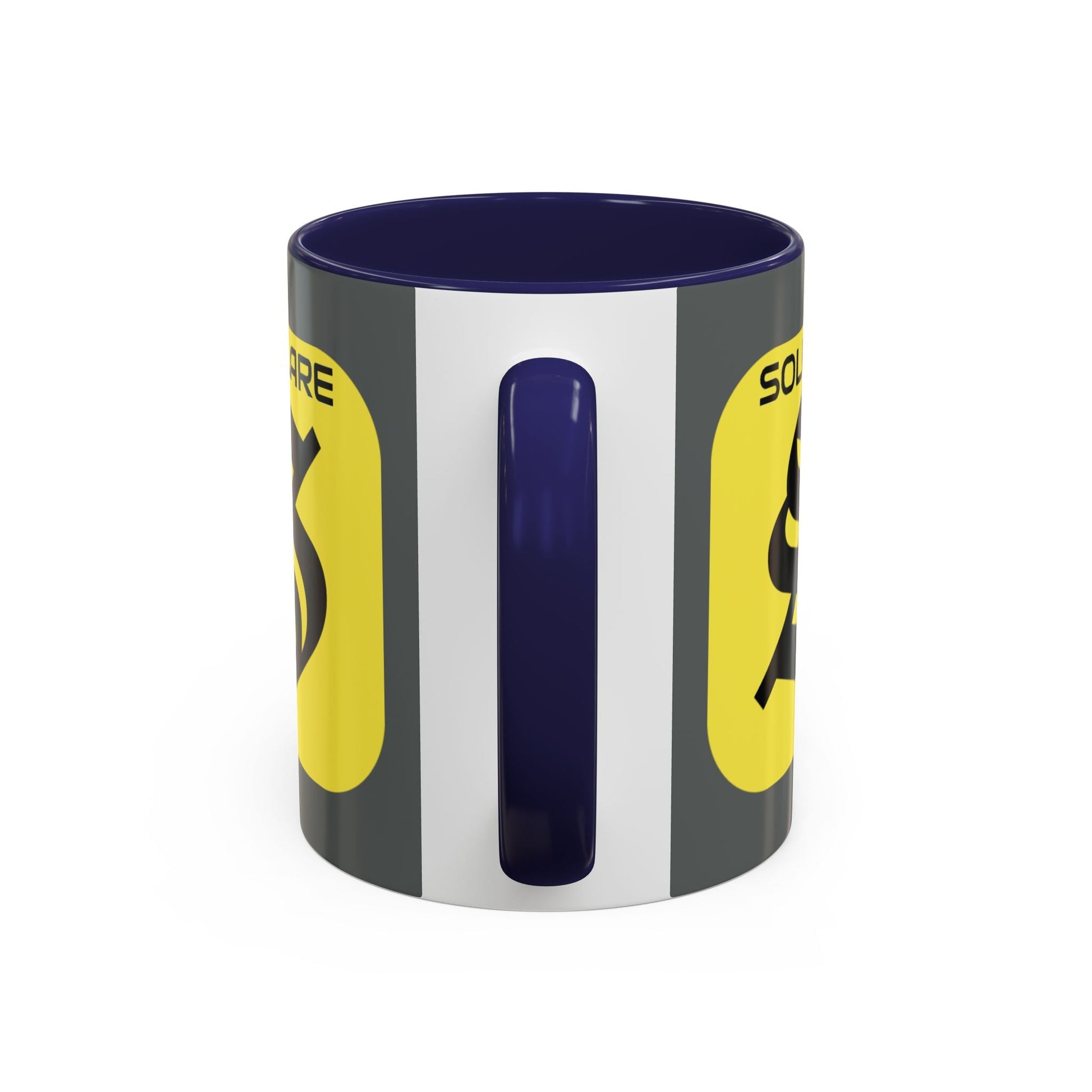 SolflareLogo Grey Accent Mug by cypherpunkgear.com – cypherpunkgear.com | Cypherpunk Merch