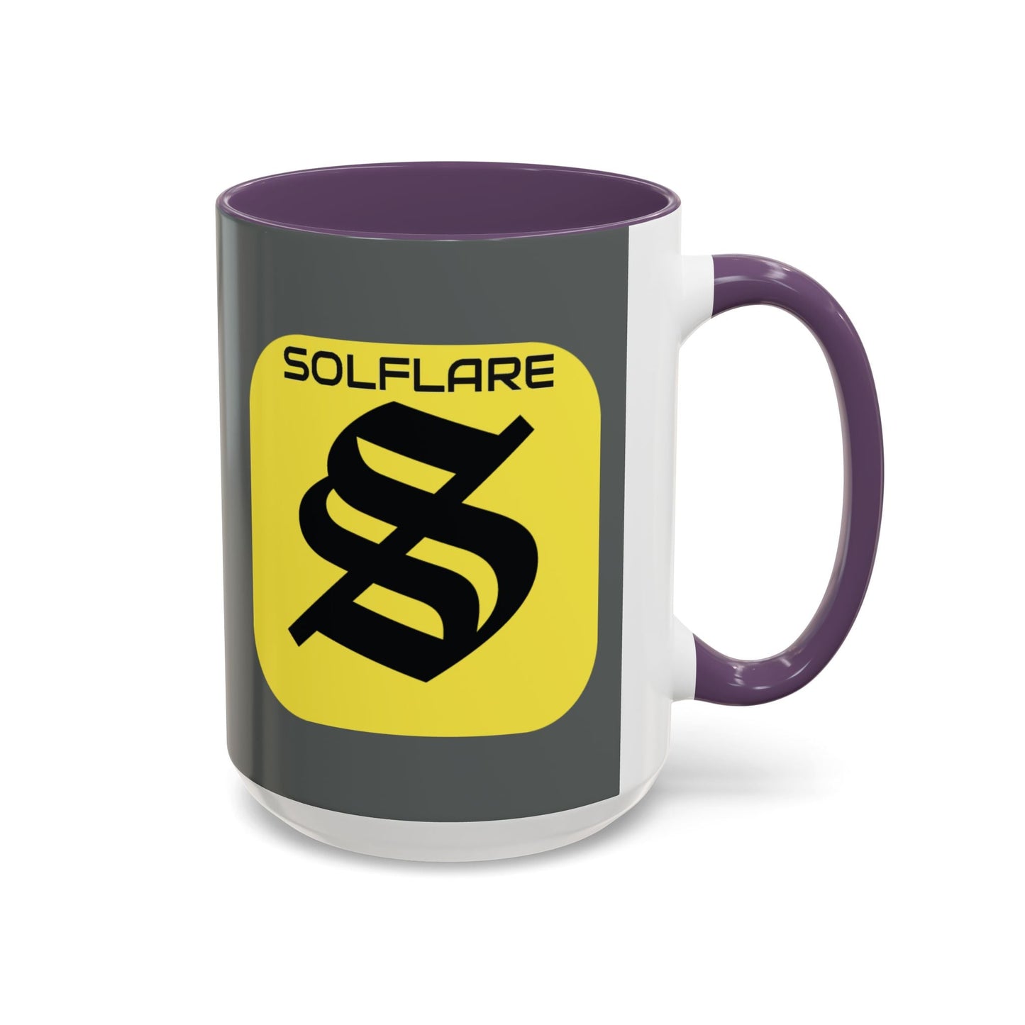 SolflareLogo Grey Accent Mug by cypherpunkgear.com – cypherpunkgear.com | Cypherpunk Merch