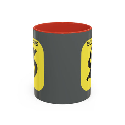 SolflareLogo Grey Accent Mug by cypherpunkgear.com – cypherpunkgear.com | Cypherpunk Merch