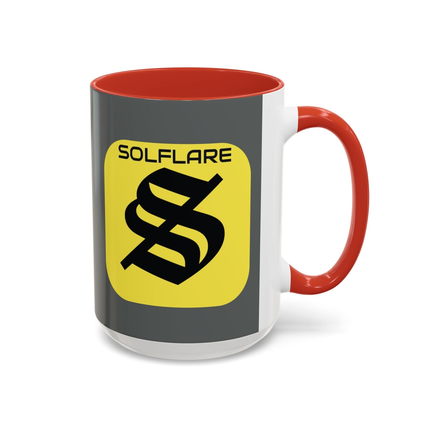 SolflareLogo Grey Accent Mug by cypherpunkgear.com – cypherpunkgear.com | Cypherpunk Merch