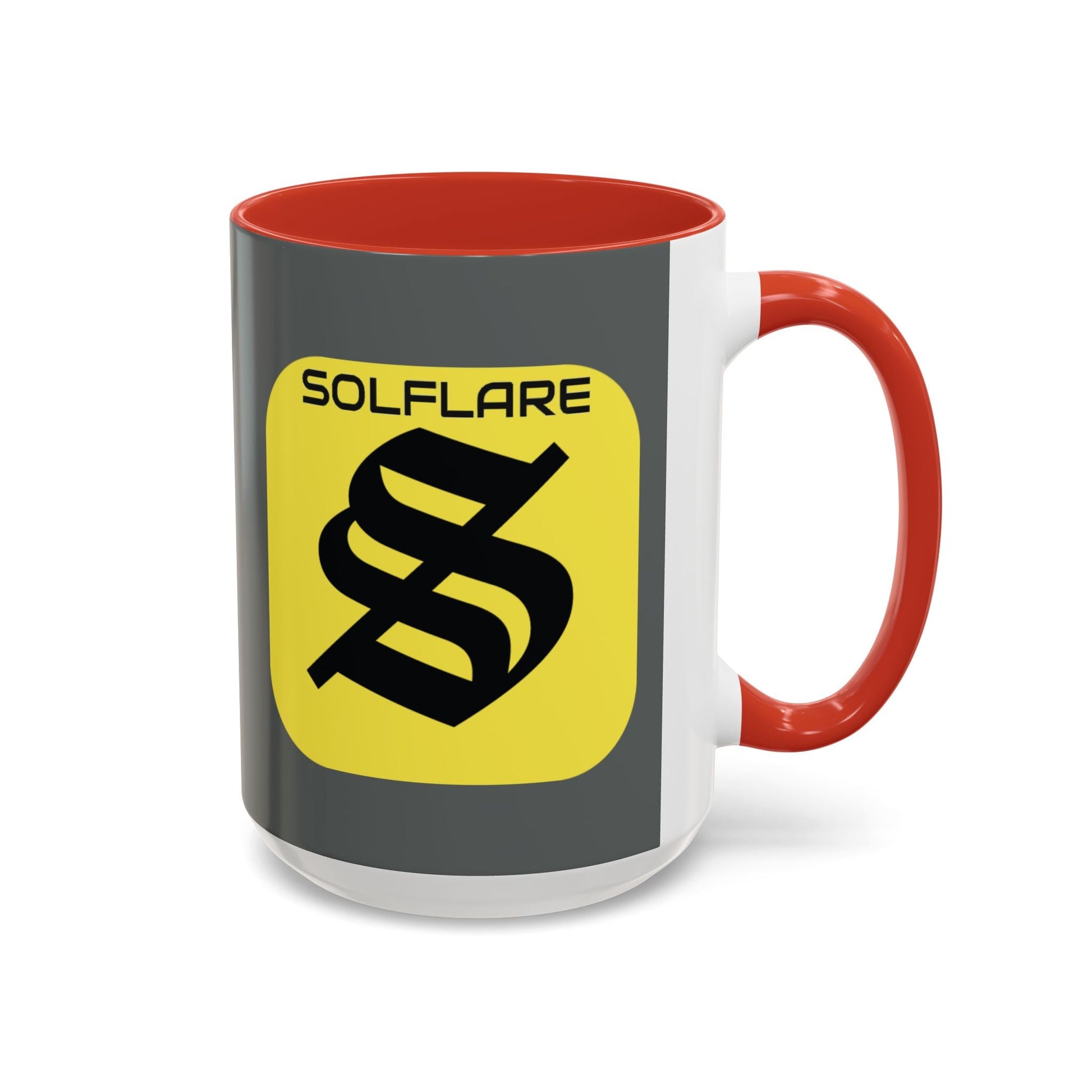 SolflareLogo Grey Accent Mug by cypherpunkgear.com – cypherpunkgear.com | Cypherpunk Merch