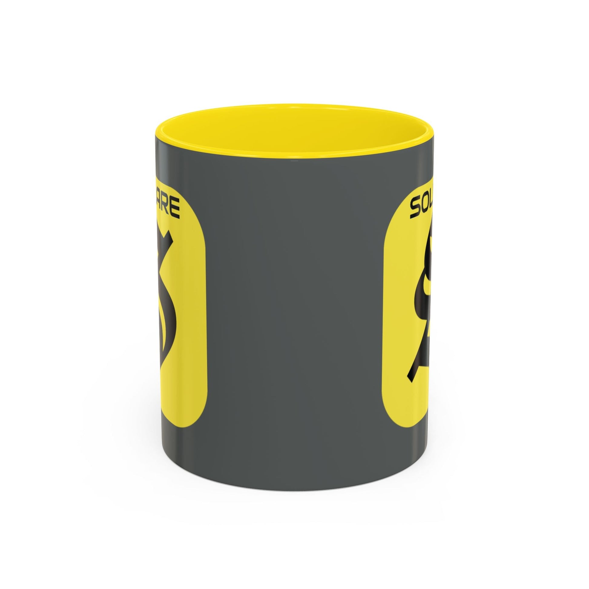 SolflareLogo Grey Accent Mug by cypherpunkgear.com – cypherpunkgear.com | Cypherpunk Merch