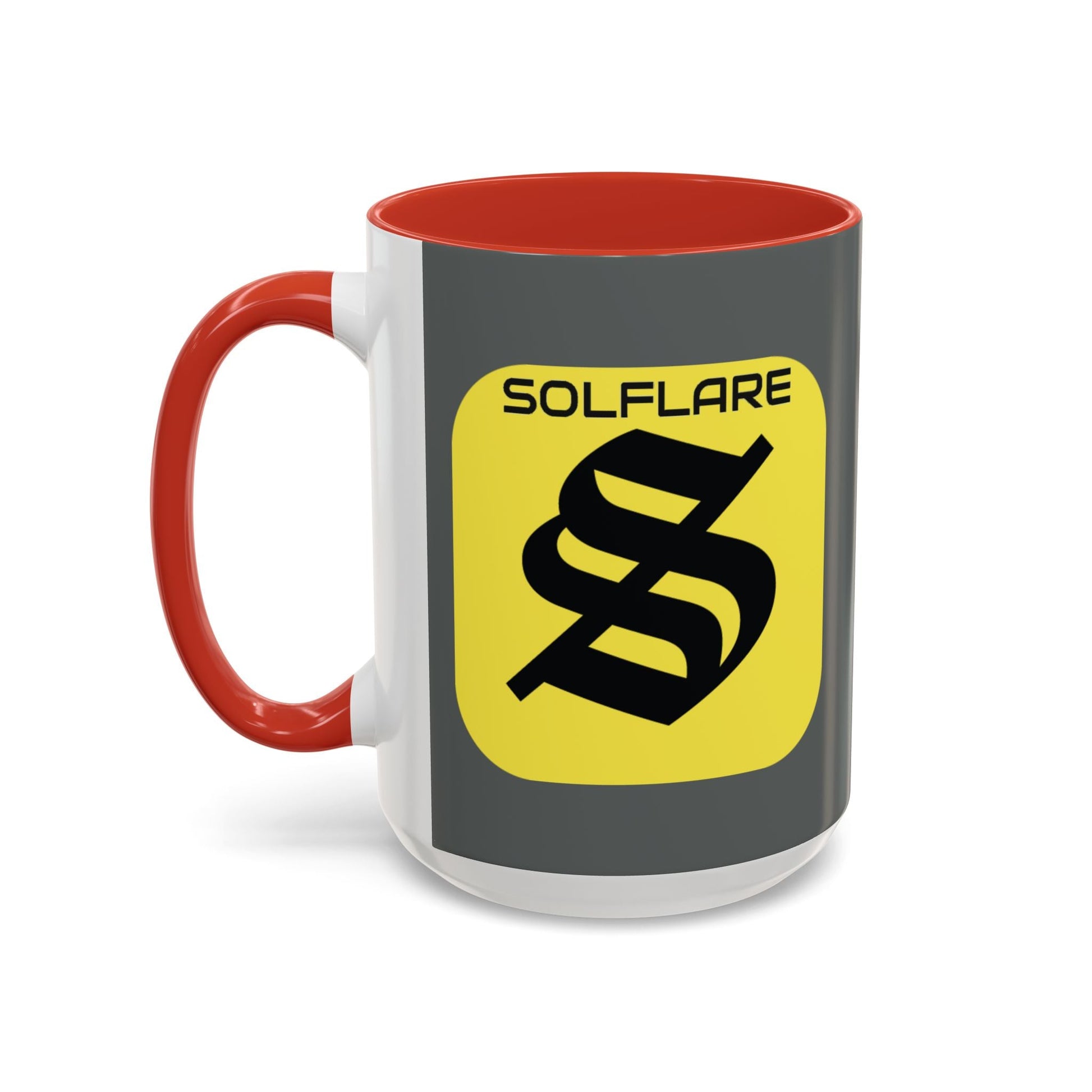 SolflareLogo Grey Accent Mug by cypherpunkgear.com – cypherpunkgear.com | Cypherpunk Merch
