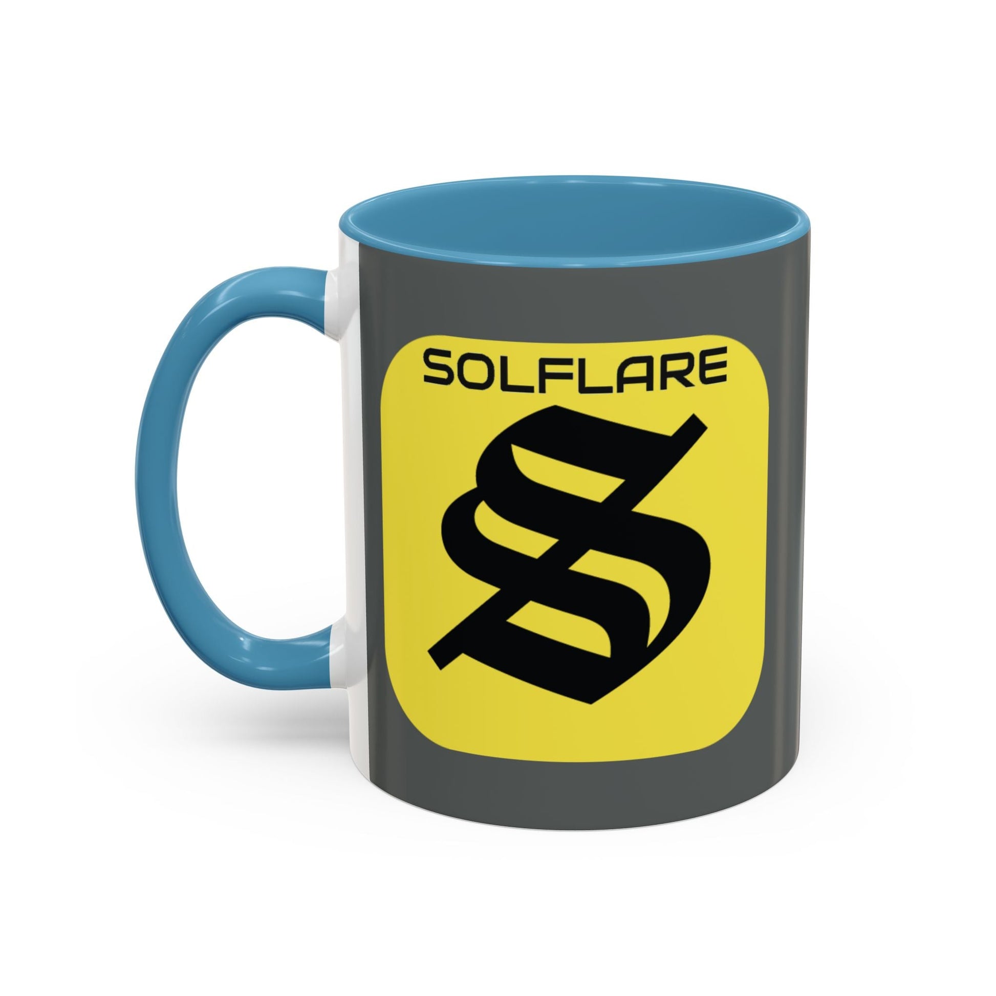 SolflareLogo Grey Accent Mug by cypherpunkgear.com – cypherpunkgear.com | Cypherpunk Merch