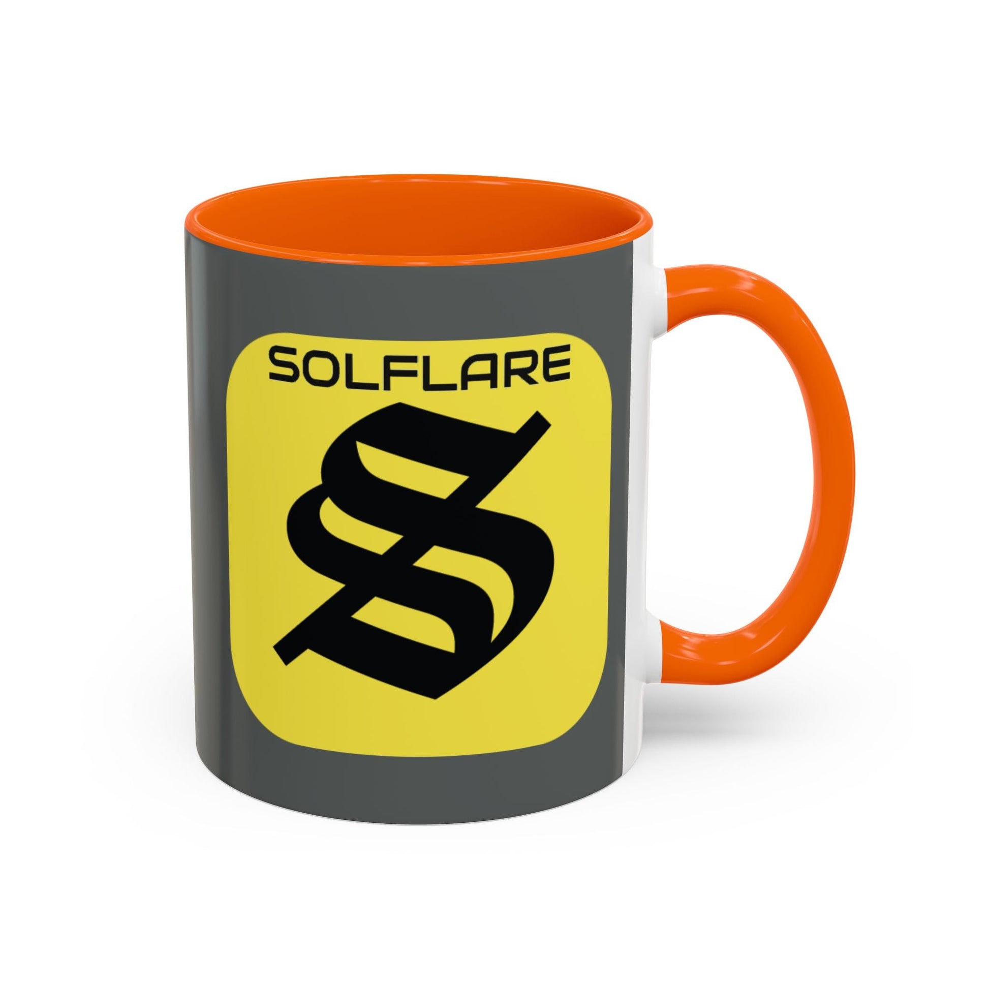 SolflareLogo Grey Accent Mug by cypherpunkgear.com – cypherpunkgear.com | Cypherpunk Merch