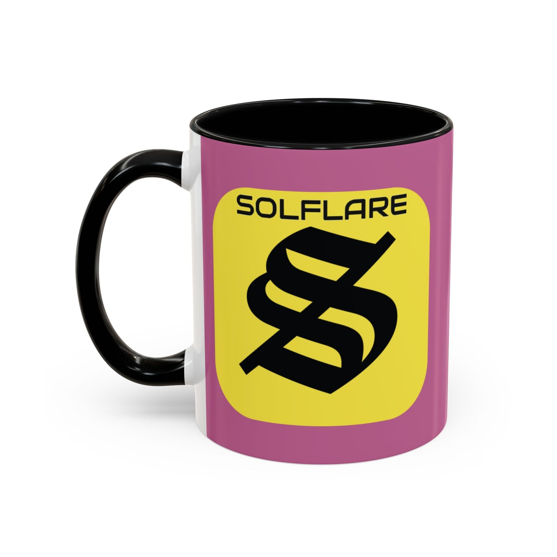 SolflareLogo Pink Accent Mug by cypherpunkgear.com – cypherpunkgear.com | Cypherpunk Merch