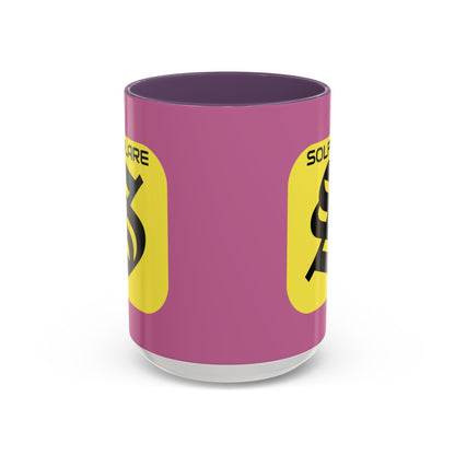 SolflareLogo Pink Accent Mug by cypherpunkgear.com – cypherpunkgear.com | Cypherpunk Merch