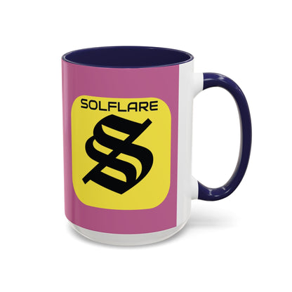 SolflareLogo Pink Accent Mug by cypherpunkgear.com – cypherpunkgear.com | Cypherpunk Merch