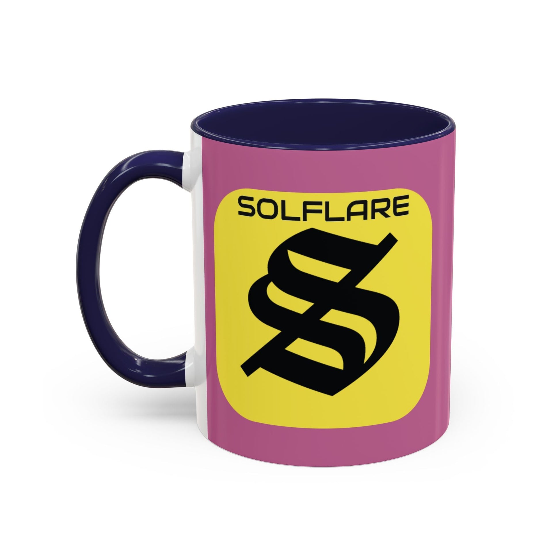 SolflareLogo Pink Accent Mug by cypherpunkgear.com – cypherpunkgear.com | Cypherpunk Merch