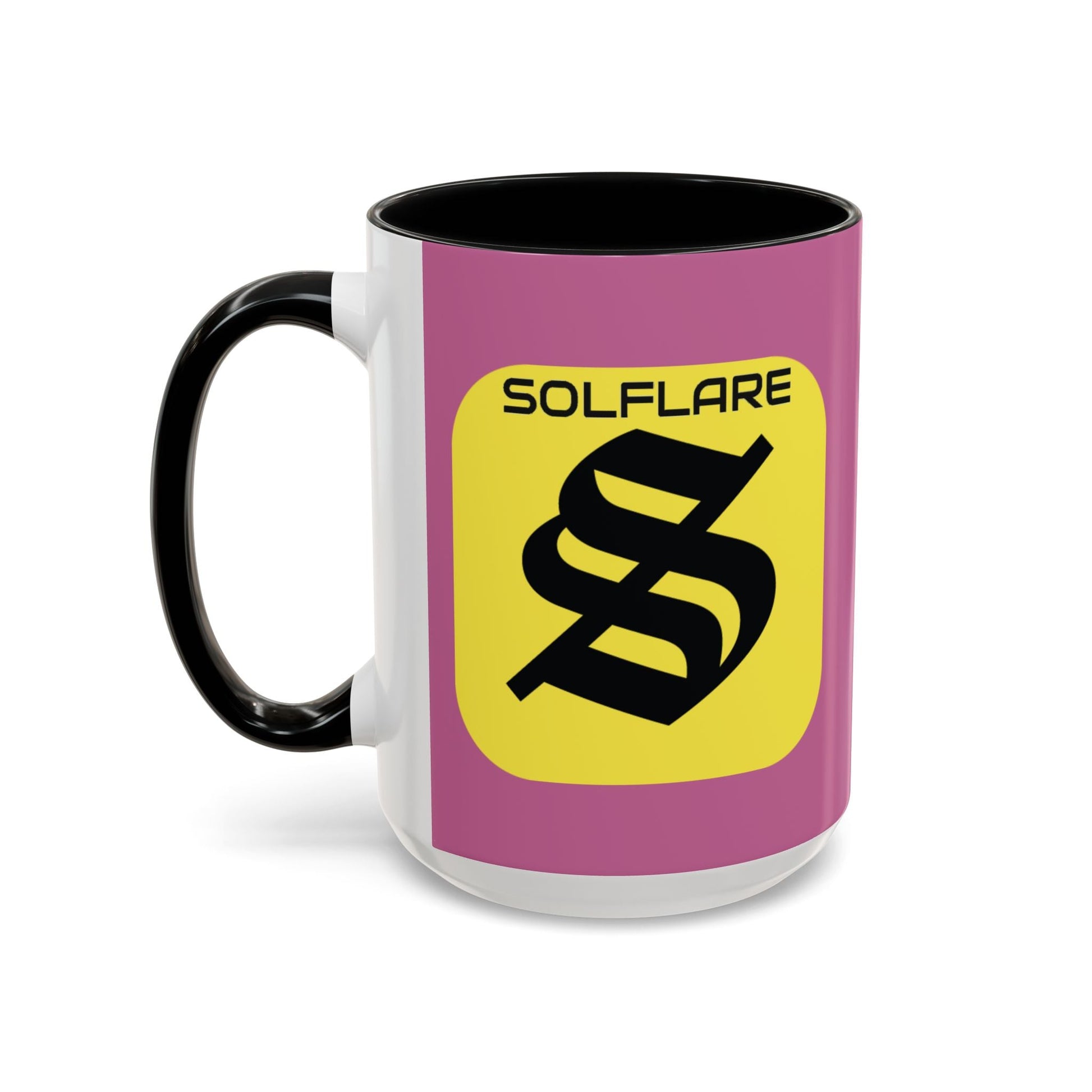SolflareLogo Pink Accent Mug by cypherpunkgear.com – cypherpunkgear.com | Cypherpunk Merch
