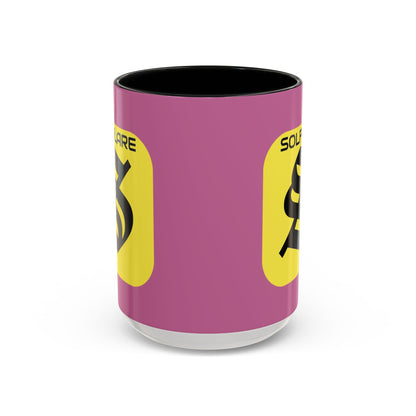 SolflareLogo Pink Accent Mug by cypherpunkgear.com – cypherpunkgear.com | Cypherpunk Merch