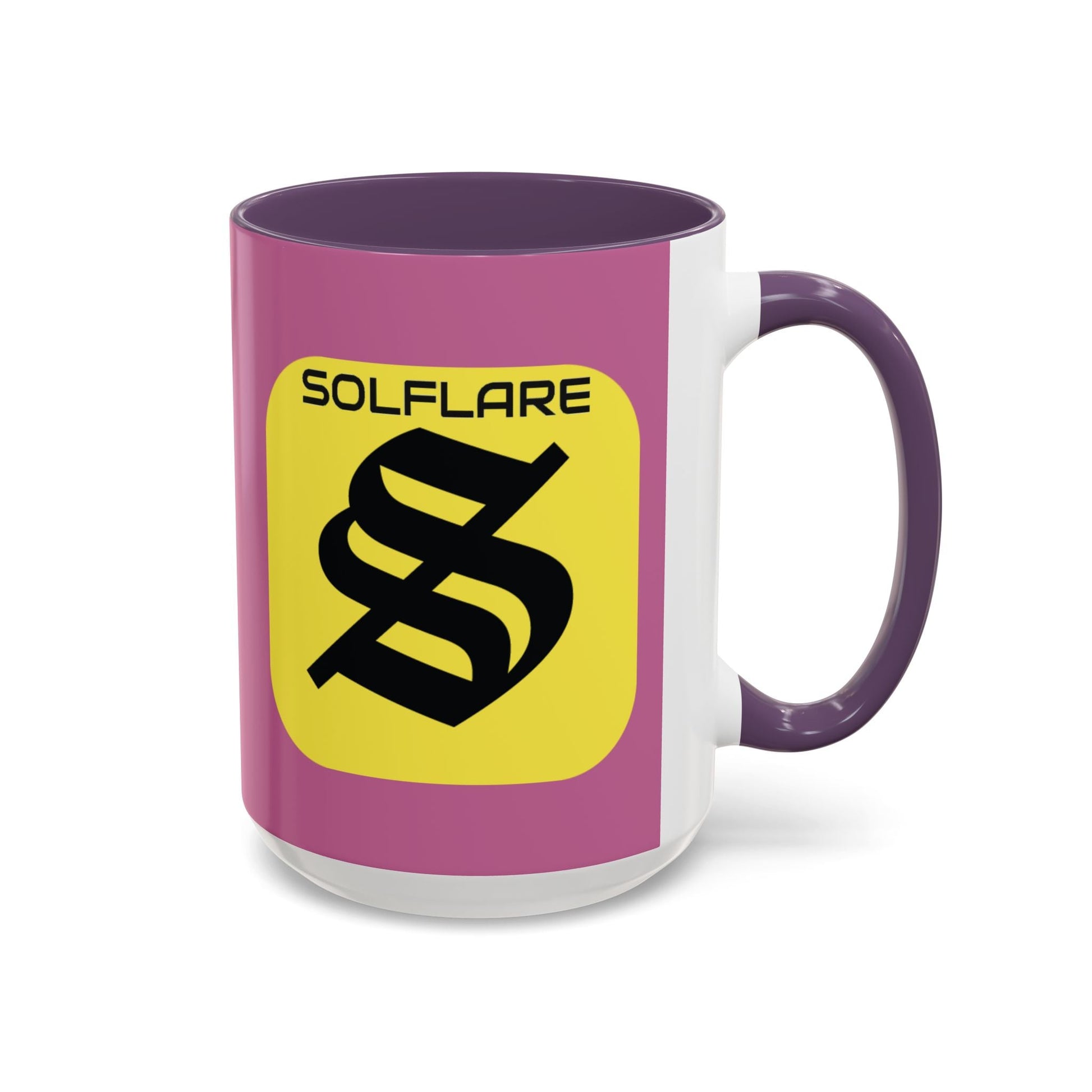 SolflareLogo Pink Accent Mug by cypherpunkgear.com – cypherpunkgear.com | Cypherpunk Merch