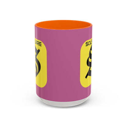 SolflareLogo Pink Accent Mug by cypherpunkgear.com – cypherpunkgear.com | Cypherpunk Merch