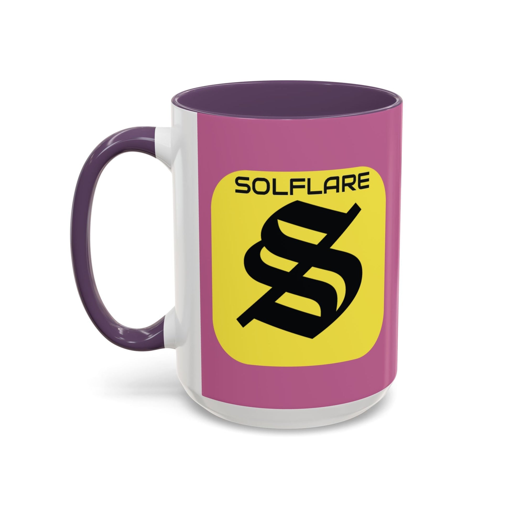 SolflareLogo Pink Accent Mug by cypherpunkgear.com – cypherpunkgear.com | Cypherpunk Merch