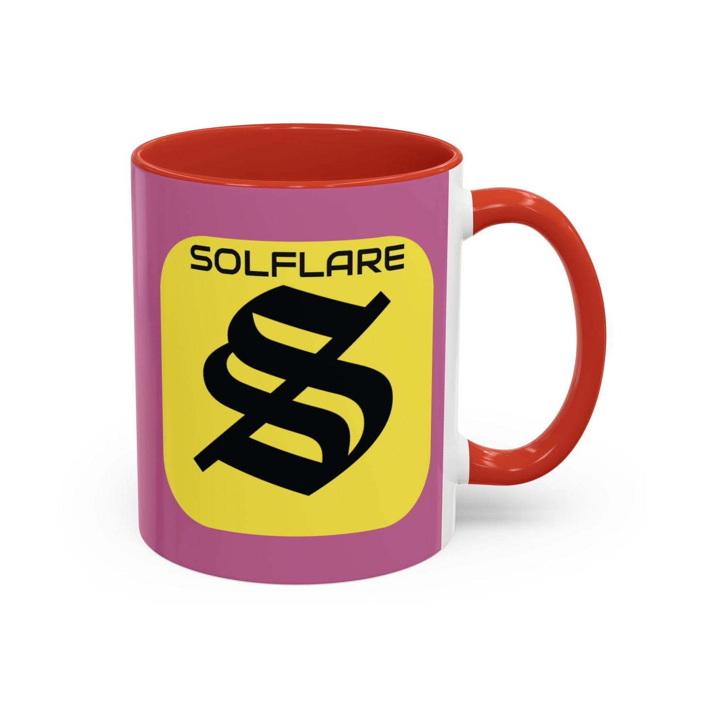 SolflareLogo Pink Accent Mug by cypherpunkgear.com – cypherpunkgear.com | Cypherpunk Merch