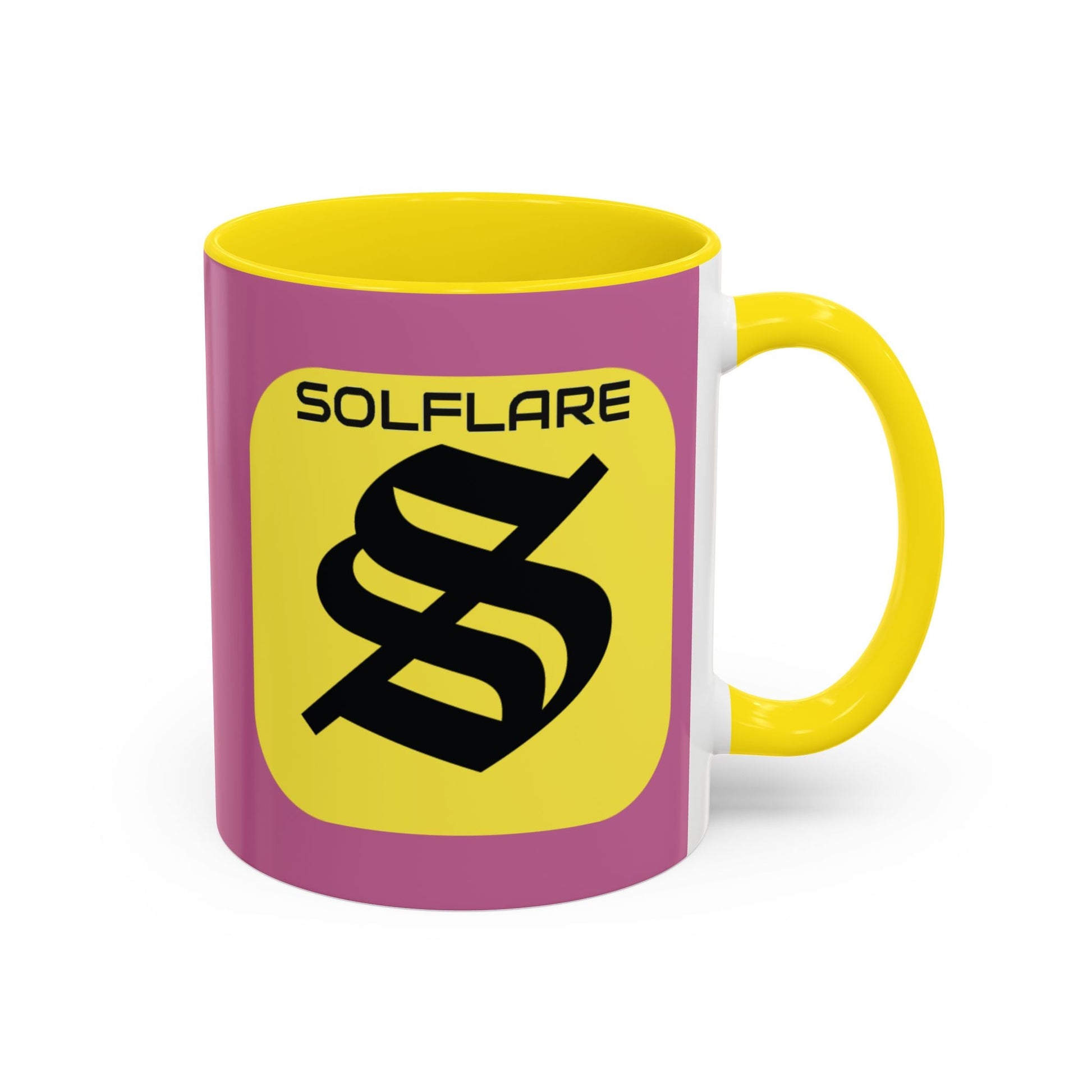 SolflareLogo Pink Accent Mug by cypherpunkgear.com – cypherpunkgear.com | Cypherpunk Merch